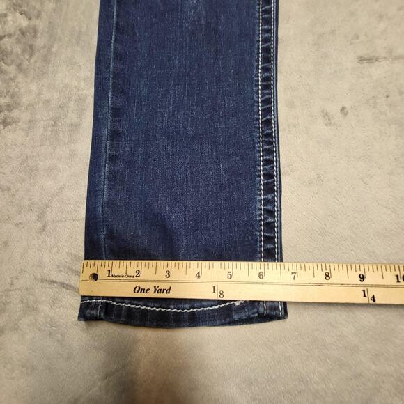 Ariya Jeans Jeans Womens 12 Blue Stretch Straight Leg Medium Wash Denim - Picture 7 of 12